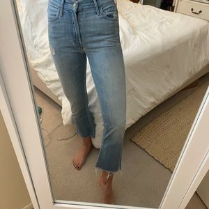 MOTHER Size 23 Cropped High Waisted Jeans